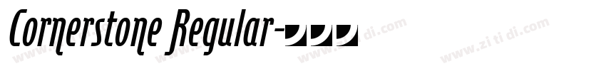 Cornerstone Regular字体转换